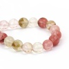 Immagine di Cristallo ( Naturale ) Perline Tondo Multicolore Come 10mm Dia., Foro: Circa 1.5mm, 38.5cm Lunghezza, 1 Filo (Circa 40 Pz/Treccia)