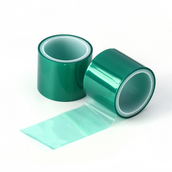 Picture of PET Adhesive Tape For Resin Jewelry Tools Green 40mm(1 5/8"), 1 Roll (Approx 5 M/Roll)