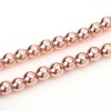 Picture of (Grade A) Hematite Beads Round Rose Gold About 7mm( 2/8") Dia, Hole: Approx 1.8mm, 40cm(15 6/8") long, 1 Strand (Approx 60 PCs/Strand)