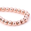 Picture of (Grade A) Hematite Beads Round Rose Gold About 7mm( 2/8") Dia, Hole: Approx 1.8mm, 40cm(15 6/8") long, 1 Strand (Approx 60 PCs/Strand)