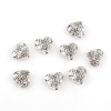 Picture of Zinc Based Alloy Spacer Beads Heart Antique Silver 12mm x 11mm, Hole: Approx 1.5mm, 50 PCs