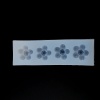 Immagine di Silicone Muffa della Resina per Gioielli Rendendo Rettangolo Bianco Fiore 9.8cm x 3cm, 1 Pz