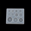 Picture of Silicone Resin Mold For Jewelry Making Rectangle White Button 89mm(3 4/8") x 79mm(3 1/8"), 1 Piece
