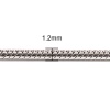 Image de Colliers en 304 Acier Inoxydable Chaîne Maille Serpent Argent Mat 45.5cm Long, Taille de chaîne: 1.2mm, 2 Pcs