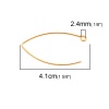 Image de Apprêts de Boucles d'Oreilles en Acier Inoxydable Doré 41mm x 22mm, Taille de Fil: (19 gauge), 5 Pcs