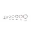 Picture of Stainless Steel Opened Jump Rings Findings Silver Tone Mixed 10mm Dia. - 3mm Dia., 1 Box (Approx 770 PCs/Box)