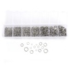Picture of Stainless Steel Opened Jump Rings Findings Silver Tone Mixed 10mm Dia. - 3mm Dia., 1 Box (Approx 770 PCs/Box)