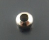合金 スペーサ ビーズ 円形 シルバートーン 穴： 2.3mm、 6mm直径、 200 個 の画像