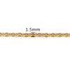 Image de Colliers en 304 Acier Inoxydable Chaîne Maille Forçat Doré 41cm Long, Taille de chaîne: 2x1.5mm, 5 Pcs