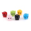 Picture of Lampwork Glass Japanese Style Beads Pig Animal Light Pink About 12mm x 12mm, Hole: Approx 2.4mm, 1 Piece
