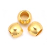 Immagine di Lega di Zinco Separatori Perline Tondo Oro Placcato Circa 7mm x 6mm, Foro:Circa 4mm, 100 Pz