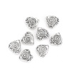Picture of Zinc Based Alloy Spacer Beads Heart Antique Silver Spiral 9mm x 9mm, Hole: Approx 1.3mm, 50 PCs