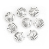 Picture of Zinc Based Alloy Spacer Beads Shell Antique Silver 9mm x 8mm, Hole: Approx 1.3mm, 50 PCs