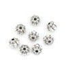 Picture of Zinc Based Alloy Spacer Beads Flower Antique Silver 8mm x 6mm, Hole: Approx 1.6mm, 50 PCs