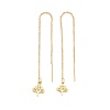 Immagine di 304 Acciaio Inossidabile Catenella a orecchino Oro Placcato Albero 12.5cm, Posta / Filo Dimensione: (21 misura), 2 Pz