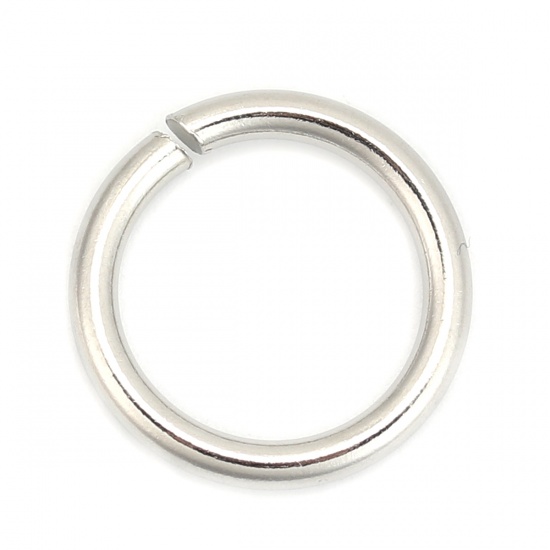 Picture of 2mm 304 Stainless Steel Opened Jump Rings Findings Silver Tone 16mm( 5/8") Dia., 50 PCs