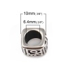Immagine di 316 Acciaio inossidabile Colata Perline Rettangolo Argento Antico Lettere " LOVE " 10mm x 7mm, Buco: Circa 6.4mm, 1 Pz
