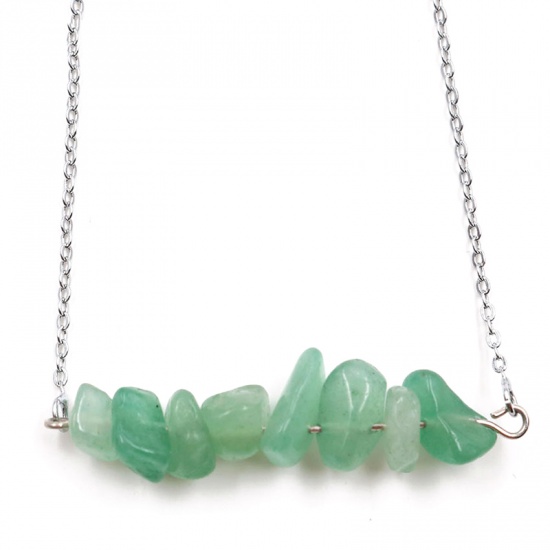 Picture of Aventurine ( Natural ) Necklace Green 45cm(17 6/8") long, 1 Piece