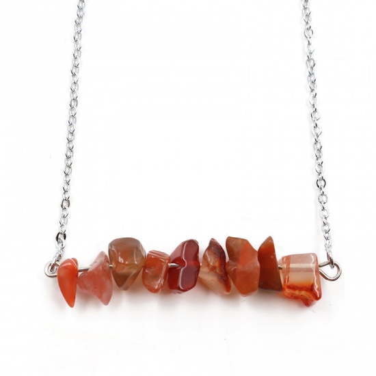Picture of Agate ( Natural ) Necklace Red 45cm(17 6/8") long, 1 Piece