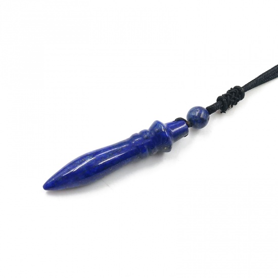 Picture of December Birthstone - Lapis Lazuli ( Natural ) Necklace Deep Blue Scepter 66cm(26") long, 1 Piece