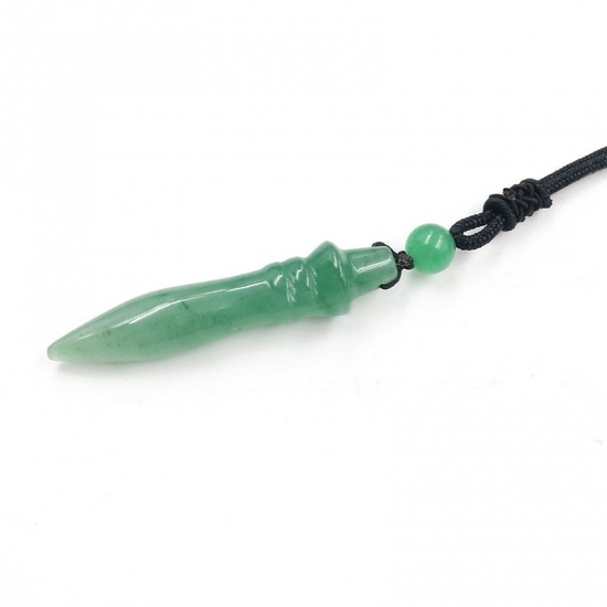 Picture of Aventurine ( Natural ) Necklace Green Scepter 66cm(26") long, 1 Piece