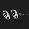 Picture of Zinc Based Alloy Lobster Clasp Findings Silver Plated 16mm x 8mm, 20 PCs