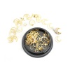Picture of Zinc Based Alloy & Acrylic Resin Jewelry Craft Filling Material Gold Plated Round At Random 4cm Dia., 1 Piece