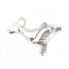 Picture of Zinc Based Alloy Ocean Jewelry Pendants Whale Animal Antique Silver 36mm x 30mm, 5 PCs