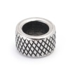 Bild von 304 Edelstahl Guss Perlen Zylinder Antiksilber Gitter 10mm x 6mm, Loch: ca. 6.5mm, 1 Stück
