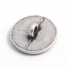 Immagine di Lega di Zinco Gambo Bottone Single hole Tondo Argento Antico Riempito Cavallo Disegno 15mm Dia, 10 Pz