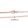 Bild von Eisenlegierung Gliederkette Kette Halskette Rosegold 45.2cm lang, Kettegröße: 3 x 2.5mm, 1 Packung ( 12 Stück/Packung)