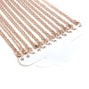Bild von Eisenlegierung Gliederkette Kette Halskette Rosegold 45.2cm lang, Kettegröße: 3 x 2.5mm, 1 Packung ( 12 Stück/Packung)