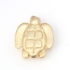 Picture of Zinc Based Alloy Ocean Jewelry Beads Sea Turtle Animal Matt Real Gold Plated 17mm x 14mm, Hole: Approx 1.5mm, 10 PCs