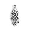 Picture of Zinc Based Alloy Ocean Jewelry Charms Jellyfish Antique Silver 21mm x 9mm, 50 PCs
