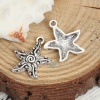 Picture of Zinc Based Alloy Ocean Jewelry Charms Star Fish Antique Silver 20mm x 18mm, 50 PCs