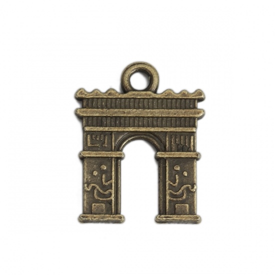 Picture of Zinc Based Alloy Charms Triumphal arch Antique Bronze 17mm x 14mm, 30 PCs