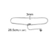 Picture of 304 Stainless Steel Anklet Silver Tone Oval 23cm(9") long, 1 Piece
