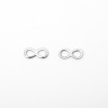 Picture of 304 Stainless Steel Connectors Infinity Symbol Silver Tone 10mm x 4mm, 10 PCs