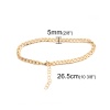 Picture of 304 Stainless Steel Anklet Gold Plated Oval 22.5cm(8 7/8") long, 1 Piece