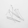 Picture of Sterling Silver Head Pins Silver 3.5cm(1 3/8") long, 0.5mm (24 gauge), 1 Gram (Approx 12-13 PCs)