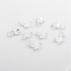 Bild von Sterling Silber Charms Silbrig Pflaumenblüte Mit Bindering 15mm x 9mm, 1 Gramm (ca. 1-2 Stück)