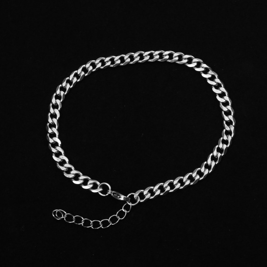 Picture of 304 Stainless Steel Anklet Silver Tone 22cm(8 5/8") long, 1 Piece