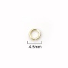 Picture of 0.8mm Sterling Silver Open Jump Rings Findings Round Gold Plated 4.5mm Dia., 10 PCs