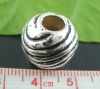 CCB ヨーロッパ風 ビーズ 円形 銀古美 約15mm直径、 穴：約6.0mm、 30 PCs の画像