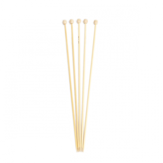 Picture of (US6 4.0mm) Bamboo Single Pointed Knitting Needles Natural 30cm long, 5 Sets ( 2 PCs/Set)