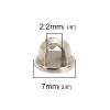 Picture of Acrylic Sewing Shank Buttons Round Silver Cabochon Settings (Fits 7mm Dia.) 7mm Dia, 100 PCs