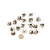 Picture of Acrylic Sewing Shank Buttons Round Silver Cabochon Settings (Fits 7mm Dia.) 7mm Dia, 100 PCs