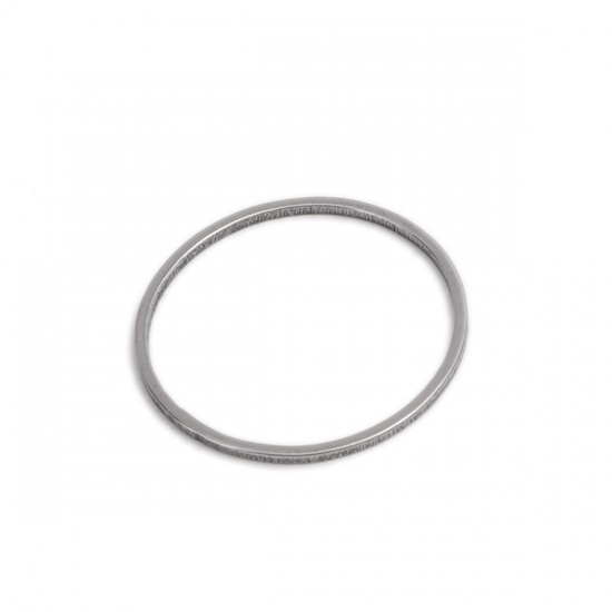 Picture of 304 Stainless Steel Frame Connectors Round Silver Tone Hollow 20mm Dia., 20 PCs
