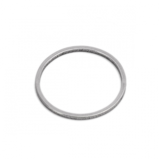 Picture of 304 Stainless Steel Frame Connectors Round Silver Tone Hollow 16mm Dia., 20 PCs