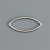 Picture of 304 Stainless Steel Frame Connectors Marquise Silver Tone Hollow 17mm x 8mm, 20 PCs
